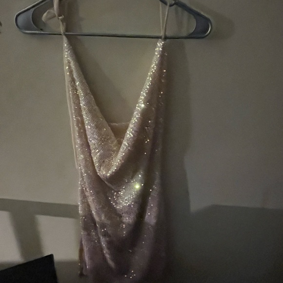 Nude Sequin Dress - Picture 3 of 4